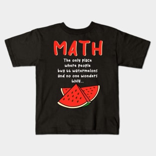 Math And Watermelons Kids T-Shirt